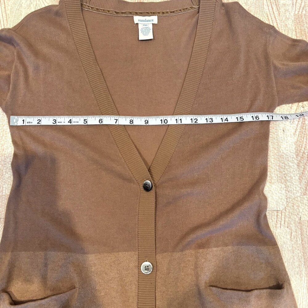 Sundance Wool Blend Color Block Long Cardigan / D… - image 5